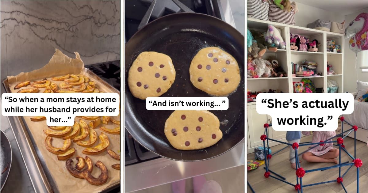 Woman explains why being a stay-at-home mom is a full-time job, sparking discussion